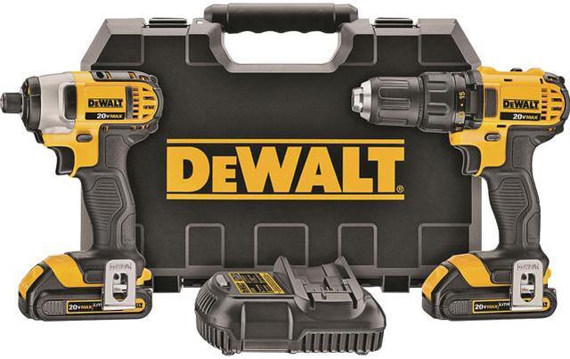 DCK280C2 20V MAX Cordless Lithium Ion Compact Drill and Impact Driver Combo Kit Newegg