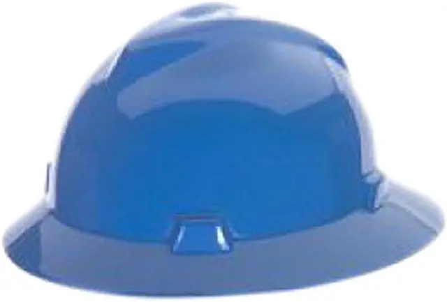 Main image of Msa Safety Works 475368 Hard Hat V-Gard Blue Full Brim Full Brim Non Slotted - E
