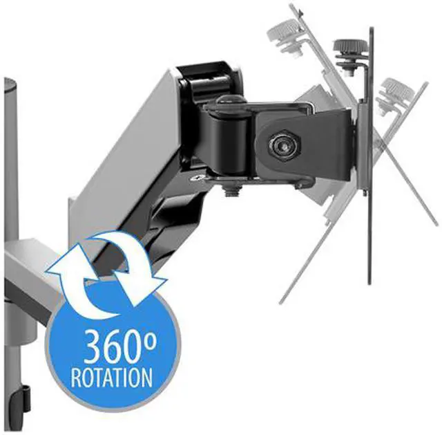 Alt view image 3 of 10 - V7 Dual Touch Adjust Monitor Mount