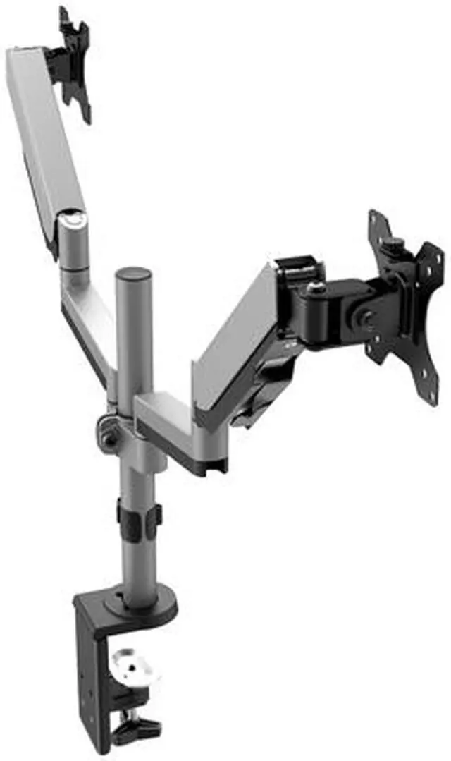 Alt view image 2 of 10 - V7 Dual Touch Adjust Monitor Mount