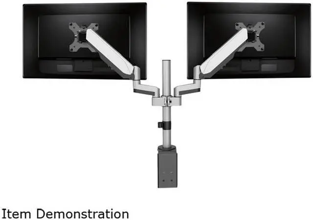Alt view image 9 of 10 - V7 Dual Touch Adjust Monitor Mount