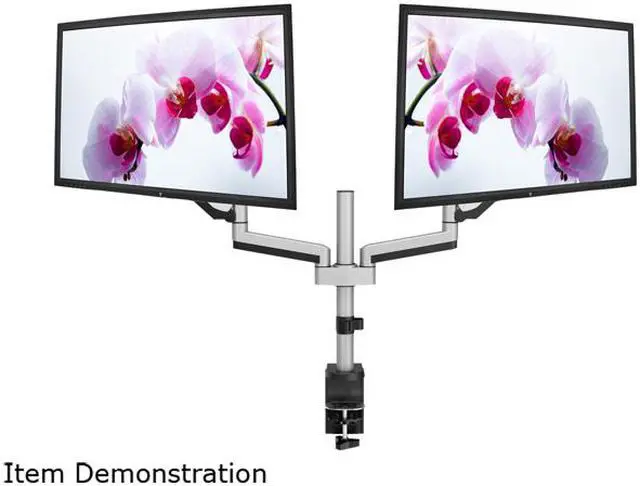 Alt view image 8 of 10 - V7 Dual Touch Adjust Monitor Mount