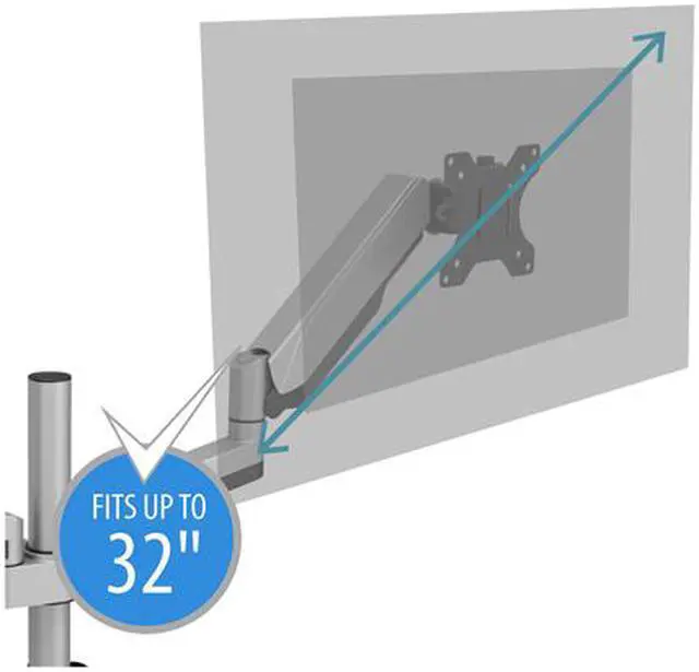 Alt view image 5 of 10 - V7 Dual Touch Adjust Monitor Mount