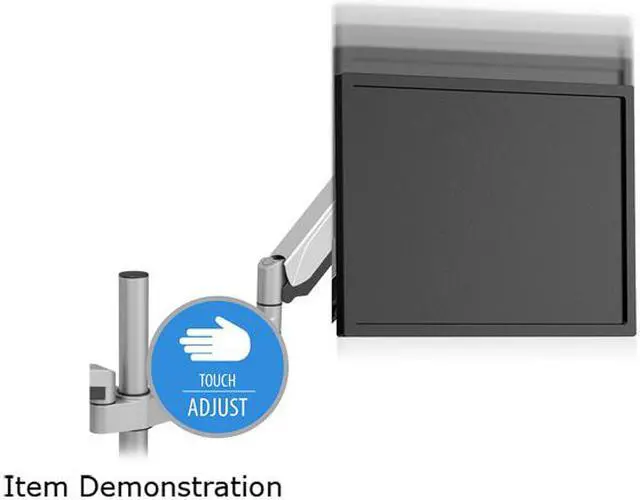 Alt view image 6 of 10 - V7 Dual Touch Adjust Monitor Mount