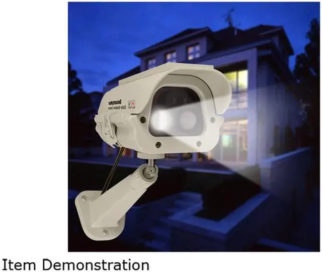 Alt view image 4 of 4 - Securityman (DUMCAM-SLM) Solar Powered 100 Lumens LED Spotlight Dummy Fake Surveillance Security Camera
