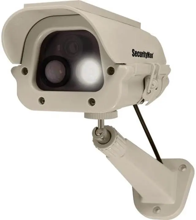 Main image of Securityman (DUMCAM-SLM) Solar Powered 100 Lumens LED Spotlight Dummy Fake Surveillance Security Camera