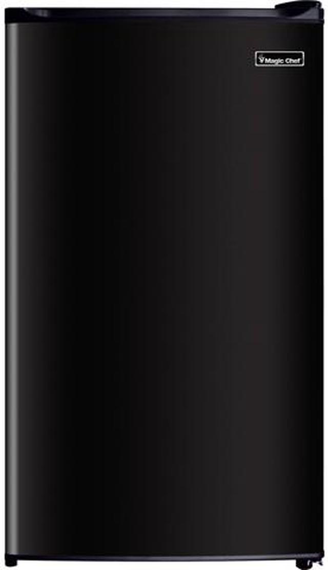 MAGIC CHEF MCBR350B2 3.5 Cu Ft Refrigerator with Manual Defrost, Black 