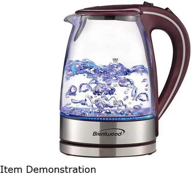 Main image of BRENTWOOD KT-1900PR 1.7-Liter Borosilicate Glass Tea Kettle (Purple)