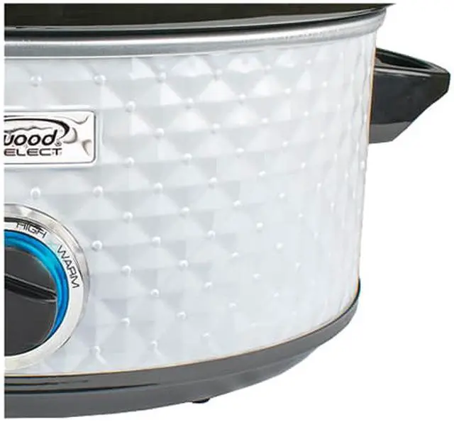 Alt view image 4 of 7 - Brentwood SC-157W Diamond Pattern Slow Cooker, 7 Quart - White