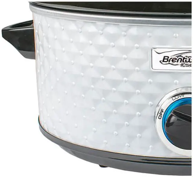 Alt view image 5 of 7 - Brentwood SC-157W Diamond Pattern Slow Cooker, 7 Quart - White