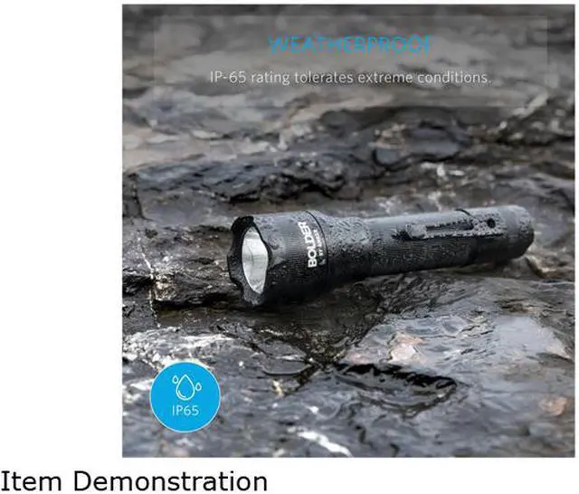 Alt view image 4 of 5 - Anker Rechargeable Bolder LC40 Flashlight, LED Torch, Super Bright 400 Lumens CREE LED, IP65 Water Resistant, 5 Modes High / Medium / Low / Strobe / SOS, Indoor / Outdoor (Camping, Hiking and Emergency Use)