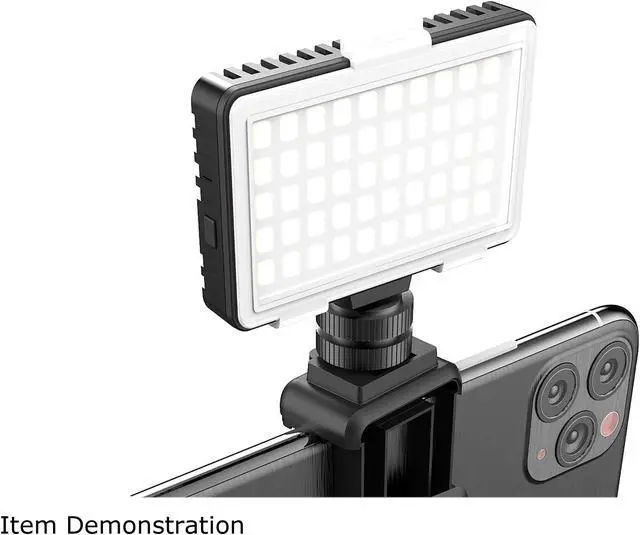 Alt view image 6 of 6 - Digipower DP-VL50 - Insta-Fame Dimmable 50 LED Super Bright Video Light with 3X Light Diffusers and Smartphone Mount