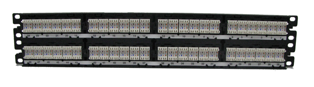 Alt view image 5 of 6 - Panduit DP48688TGY Cat6 RJ45 Ethernet Network Patch Panel, 48 Ports, Rack Mount