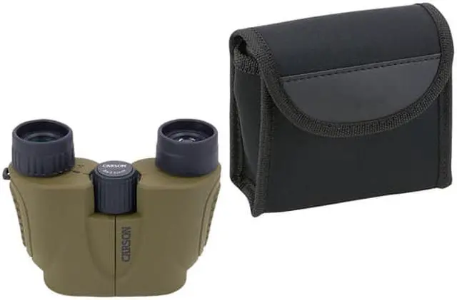 Alt view image 7 of 9 - Carson Hornet Compact 8x22mm Binocular Fully Multi-oated Lenses, Olive,