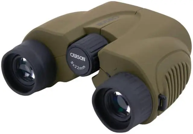 Alt view image 3 of 9 - Carson Hornet Compact 8x22mm Binocular Fully Multi-oated Lenses, Olive,
