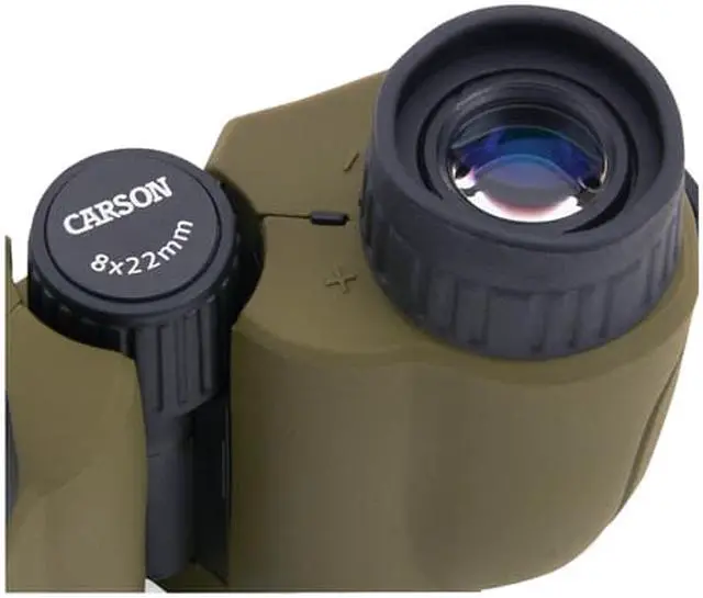 Alt view image 5 of 9 - Carson Hornet Compact 8x22mm Binocular Fully Multi-oated Lenses, Olive,