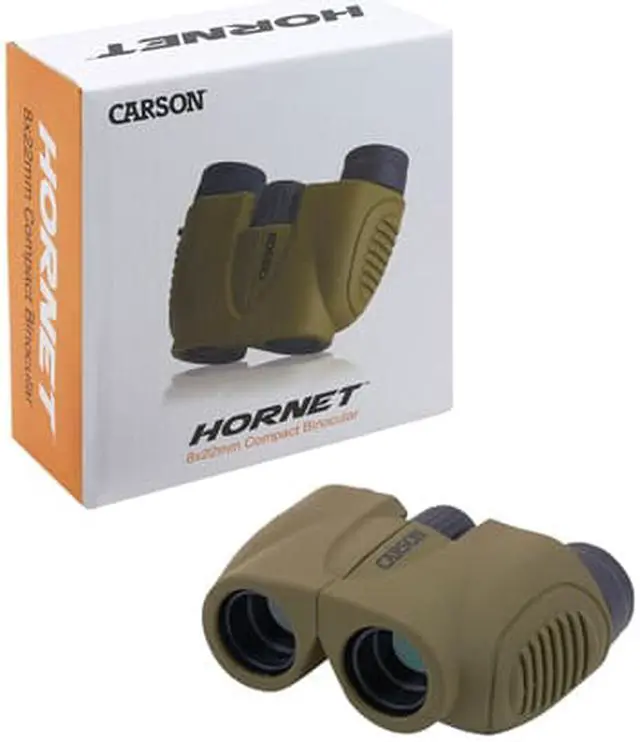 Alt view image 8 of 9 - Carson Hornet Compact 8x22mm Binocular Fully Multi-oated Lenses, Olive,