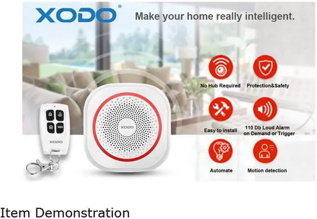 Alt view image 5 of 5 - XODO SA2 WiFi Wireless Smart Home Security Alarm System Strobe LED Flashing - DIY Easy Installation - 90 DB - Smart Phone Compatible