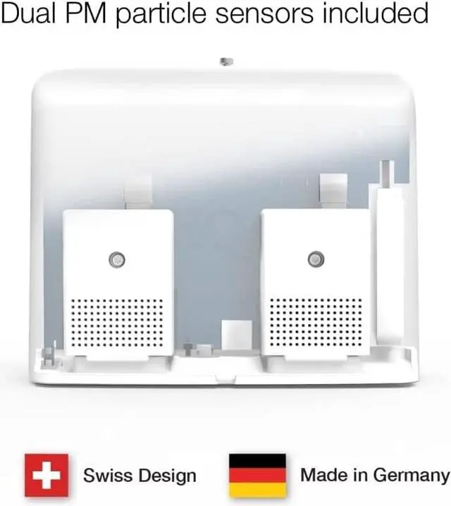 Alt view image 2 of 9 - AirVisual Outdoor - Outdoor Air Quality Monitor, Detects PM1, PM2.5, PM10, CO2, Temperature, Humidity, Pressure; Modular Sensor Design, Wi-Fi, LAN, German Made