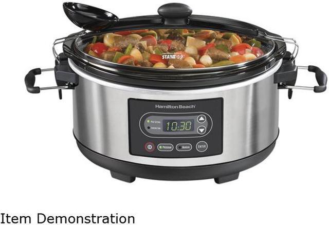 Alt view image 2 of 3 - Hamilton Beach 5 Qt. Programmable Stay or Go Slow Cooker