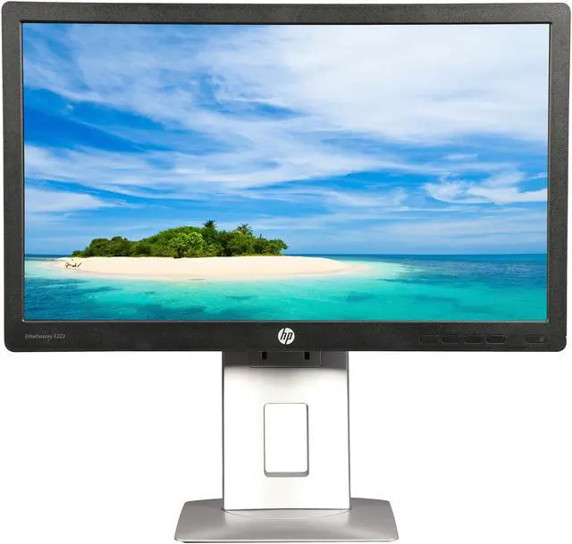 Alt view image 2 of 10 - HP E222 21.5" Black Professional Full HD Monitor 1920 x 1080 16:9 60 Hz Refresh Rate, 1000:1 Contrast Ratio, Pivot Rotation, 3 USB 2.0, Energy Star Certified