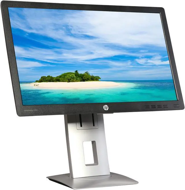 Alt view image 3 of 10 - HP E222 21.5" Black Professional Full HD Monitor 1920 x 1080 16:9 60 Hz Refresh Rate, 1000:1 Contrast Ratio, Pivot Rotation, 3 USB 2.0, Energy Star Certified
