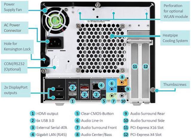 Alt view image 5 of 8 - Shuttle XPC Cube SH170R6 Intel Socket LGA1151 Intel H170 1 x HDMI Mini PC with Intel Skylake Platform