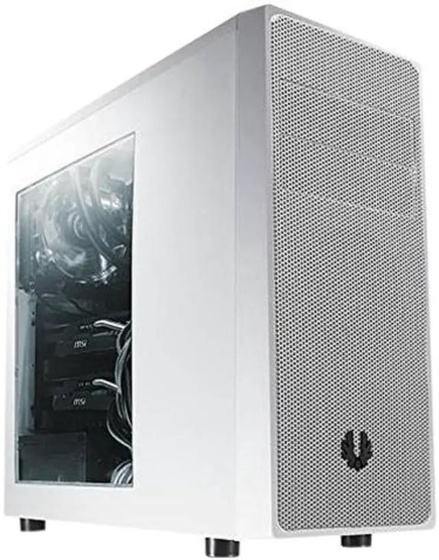 BitFenix Neos Window Side Panel Computer Case, White/White