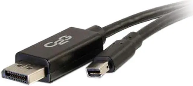 Main image of C2G 54302 Mini DisplayPort to DisplayPort Adapter Cable M/M, 4K UHD Compatible, Black (10 Feet, 3.04 Meters)
