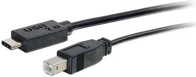 Alt view image 2 of 5 - C2G 28858 3FT USB 2.0 USB-C TO USB-B CABLE M/M - BLACK