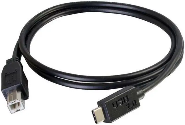 Alt view image 3 of 5 - C2G 28858 3FT USB 2.0 USB-C TO USB-B CABLE M/M - BLACK