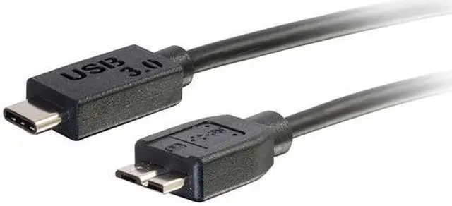 Alt view image 2 of 5 - C2G 28864 10FT USB 3.0 (USB 3.1 GEN 1) USB-C TO USB MICRO-B CABLE M/M - BLACK