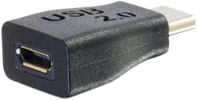 Alt view image 3 of 7 - C2G USB 2.0 USB Type C to USB Micro B Adapter M/F - USB C to Phone Black