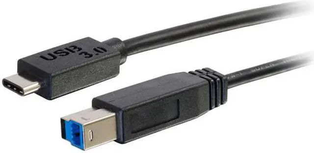 Alt view image 2 of 5 - C2G 3ft USB 3.0 USB-C to USB-B Cable M/M - Black