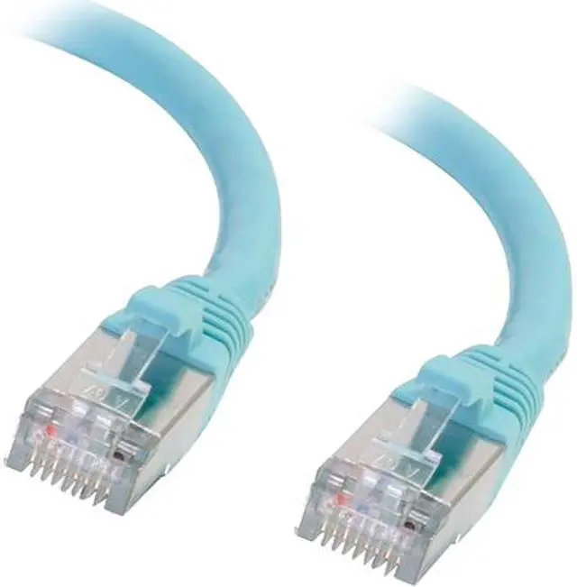 Main image of C2G 00752 Cat6a Cable - Snagless Shielded Ethernet Network Patch Cable, Aqua (15 Feet, 4.57 Meters)