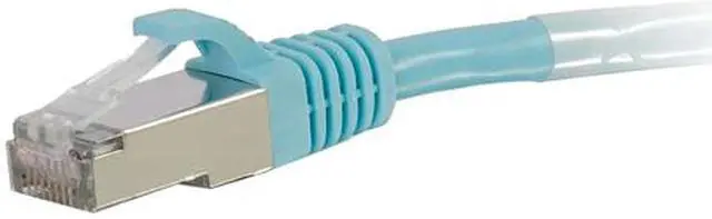 Alt view image 2 of 3 - C2G 00752 Cat6a Cable - Snagless Shielded Ethernet Network Patch Cable, Aqua (15 Feet, 4.57 Meters)