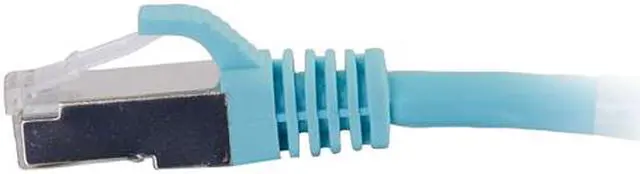 Alt view image 3 of 3 - C2G 00752 Cat6a Cable - Snagless Shielded Ethernet Network Patch Cable, Aqua (15 Feet, 4.57 Meters)
