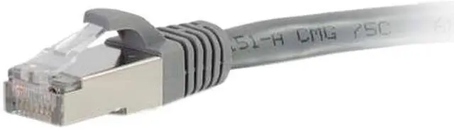Alt view image 3 of 3 - C2G 00778 5ft Cat6 Snagless Shielded (STP) Network Patch Cable - Gray - Category 6 for Network Device - RJ-45 Male - RJ-45 Male - Shielded - 5ft - Gray