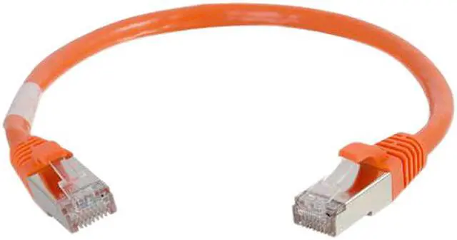 Alt view image 2 of 3 - C2G / Cables to Go 00881 Cat6 Snagless Shielded (STP) Network Patch Cable, Orange (6 Feet/1.82 Meters)