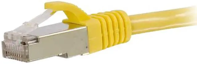Alt view image 2 of 3 - C2G 00868 Cat6 Cable - Snagless Shielded Ethernet Network Patch Cable, Yellow (10 Feet, 3.04 Meters)