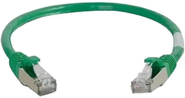 Main image of C2G 00982 Cat6 Cable - Snagless Shielded Ethernet Network Patch Cable, Green (6 Inches)