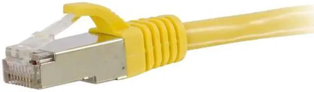 Alt view image 2 of 3 - C2G 00874 Cat6 Cable - Snagless Shielded Ethernet Network Patch Cable, Yellow (30 Feet, 9.14 Meters)