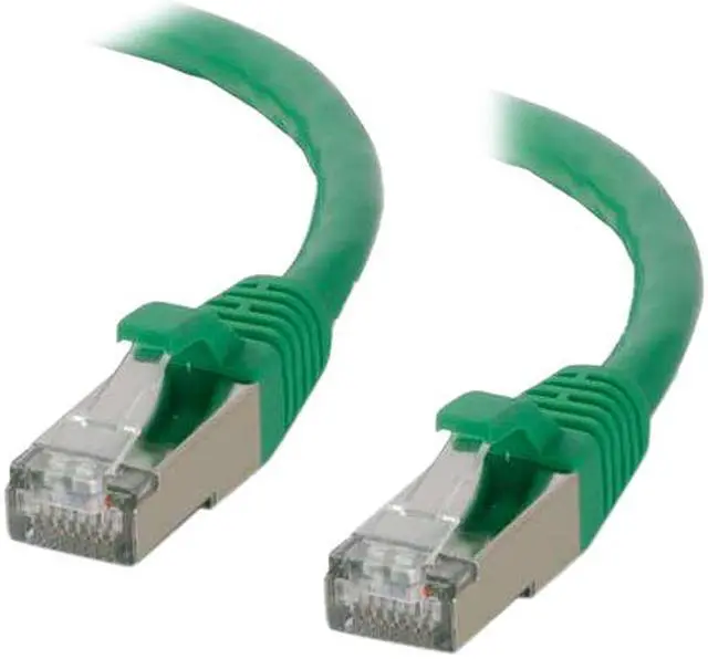 Main image of C2G 00836 C2G 14ft Cat6 Snagless Shielded (STP) Network Patch Cable - Green - Category 6 for Network Device - Patch Cable - 14 ft - 1 x RJ-45 Male Network - 1 x RJ-45 Male Network - Gold Plated,
