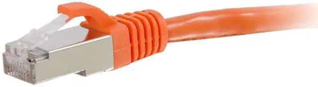 Alt view image 2 of 3 - C2G / Cables to Go 00880 Cat6 Snagless Shielded (STP) Network Patch Cable, Orange (5 Feet/1.52 Meters)