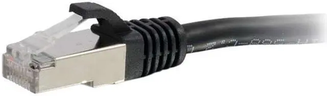 Alt view image 2 of 3 - C2G 00713 8ft Cat6a Snagless Shielded (STP) Network Patch Cable - Black - Category 6a for Network Device - RJ-45 Male - RJ-45 Male - Shielded - 10GBase-T - 8ft - Black