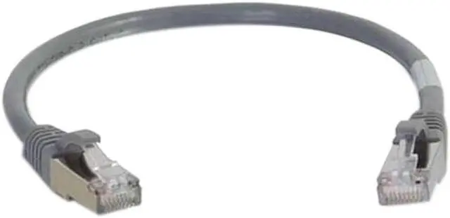 Main image of C2G 00774 1ft Cat6 Snagless Shielded (STP) Network Patch Cable - Gray - Category 6 for Network Device - RJ-45 Male - RJ-45 Male - Shielded - 1ft - Gray