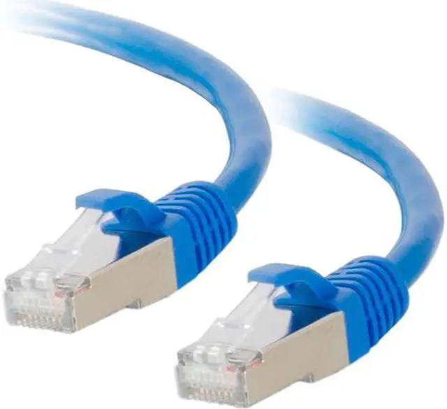 Main image of C2G 00980 C2G 6in Cat6 Snagless Shielded (STP) Network Patch Cable - Blue - Category 6 for Network Device - RJ-45 Male - RJ-45 Male - Shielded - 6in - Blue