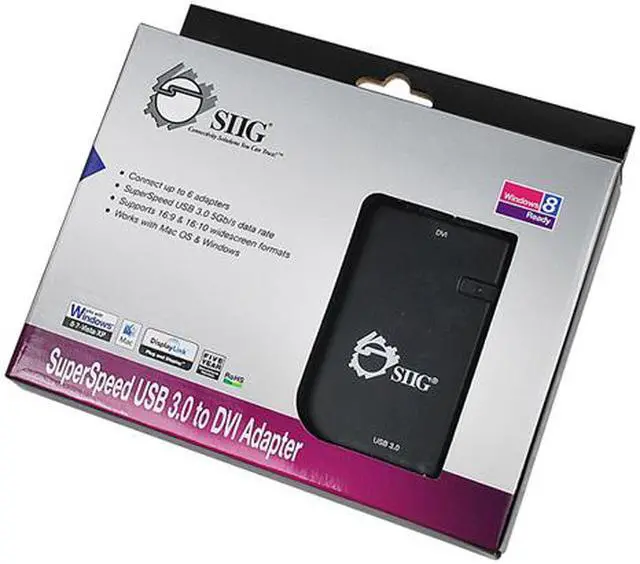 Alt view image 4 of 4 - SIIG JU-H20311-S1 SuperSpeed USB 3.0 to DVI Adapter