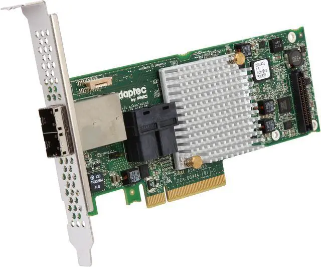 Main image of Adaptec 2277000-R Adaptec Series 8 RAID Adapters - 12Gb/s SAS - PCI Express 3.0 x8 - Plug-in Card - RAID Supported - 0, 1, 1E, 5, 6, 10, 50, 60 RAID Level - 16 Total SAS Port(s) - 2 SAS Port(s)