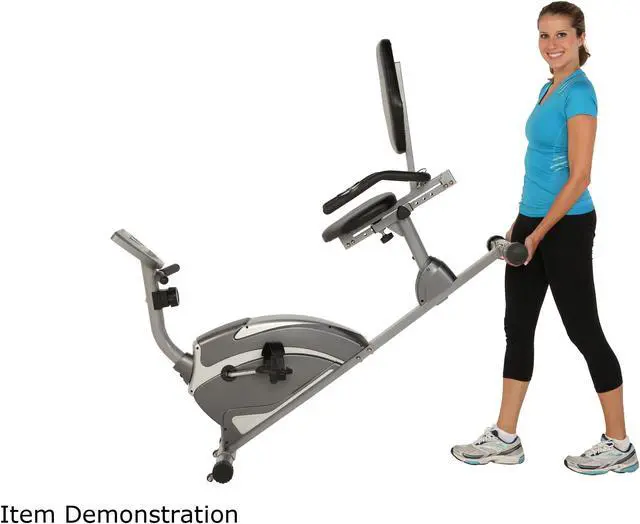 Alt view image 4 of 9 - Exerpeutic Heavy Duty Magnetic Recumbent Bike with Pulse